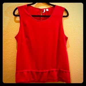 🛍 3FOR $15 🛍 Red Sleeveless Top Sz L